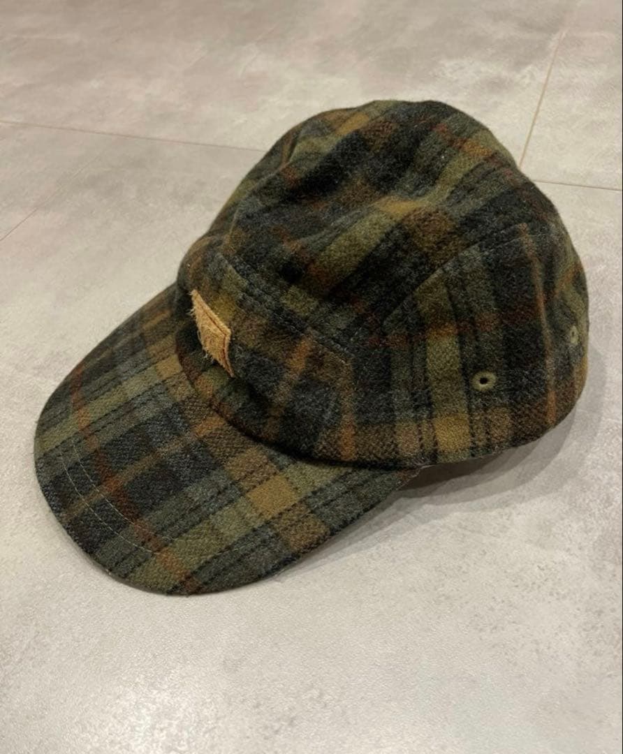 y*】様 old STUSSY ジェットキャップ チェック ウール