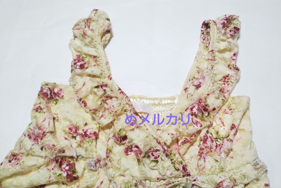 LIZ LISA リズリサ 花柄キャミソール 花柄チュニック イエロー レース