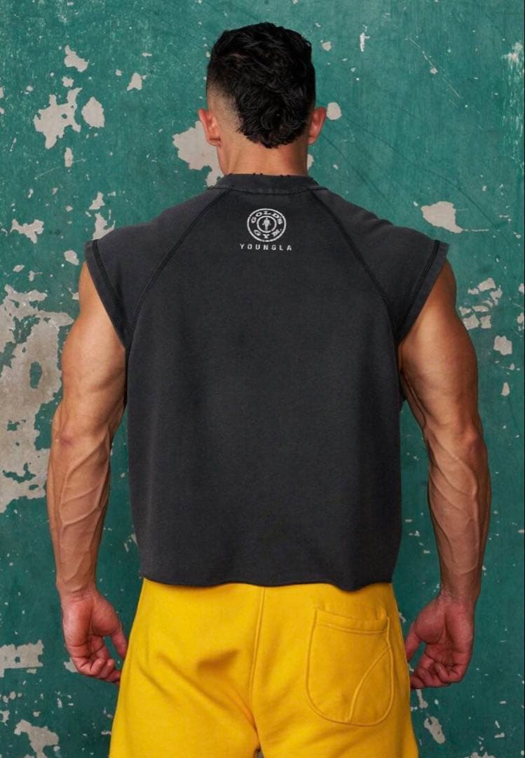 希少YOUNG LA×Golds Gym Vintage Cut Offs　L
