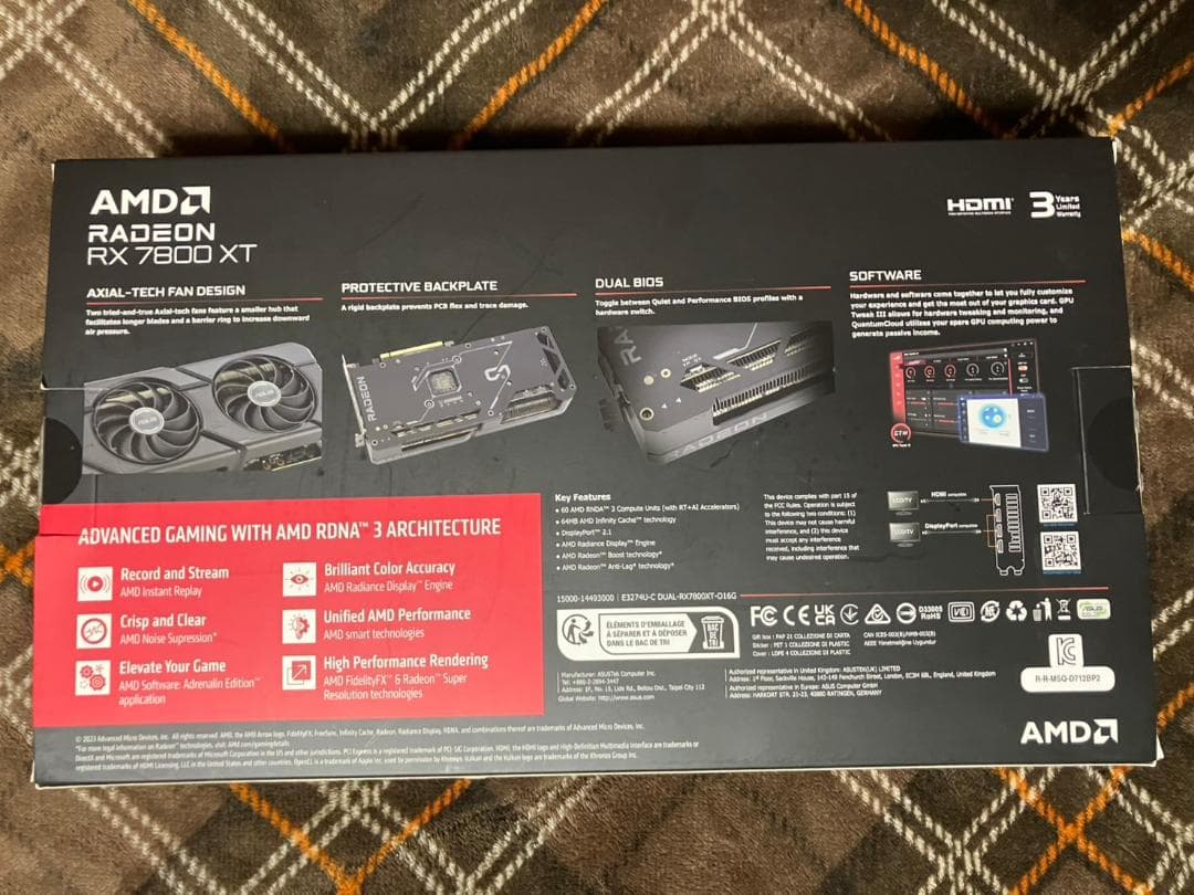 kai moliyASUS Radeon　RX7800 XT16GB OC