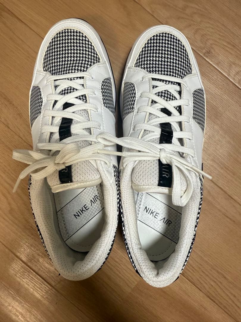 最終セール！NIKE ゴルフシューズ 24.5㎝ 千鳥格子柄 白黒 【美品】