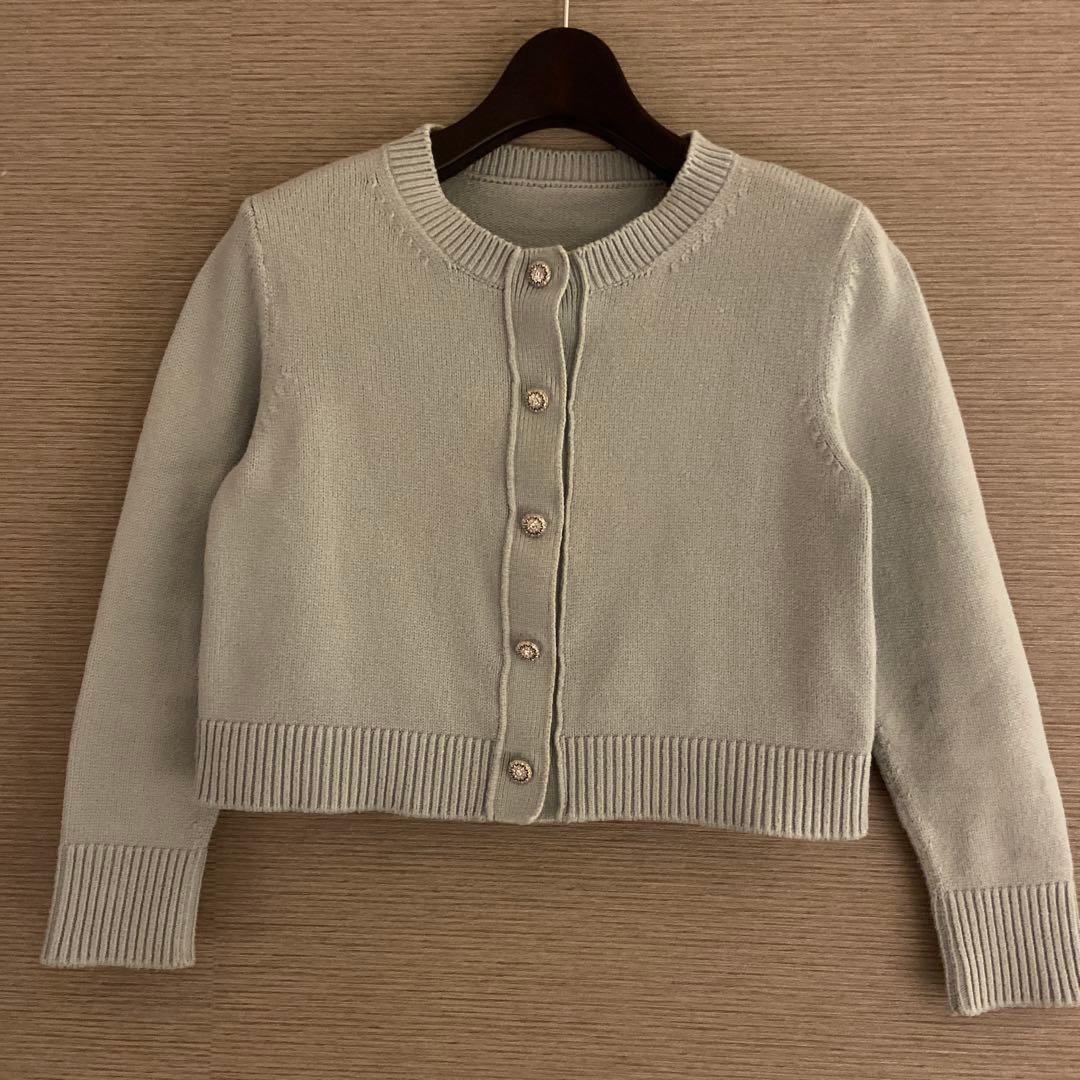 ♡美品 FOXEY 40 ニットカーディガン エトワールブリランテ アイスブルー