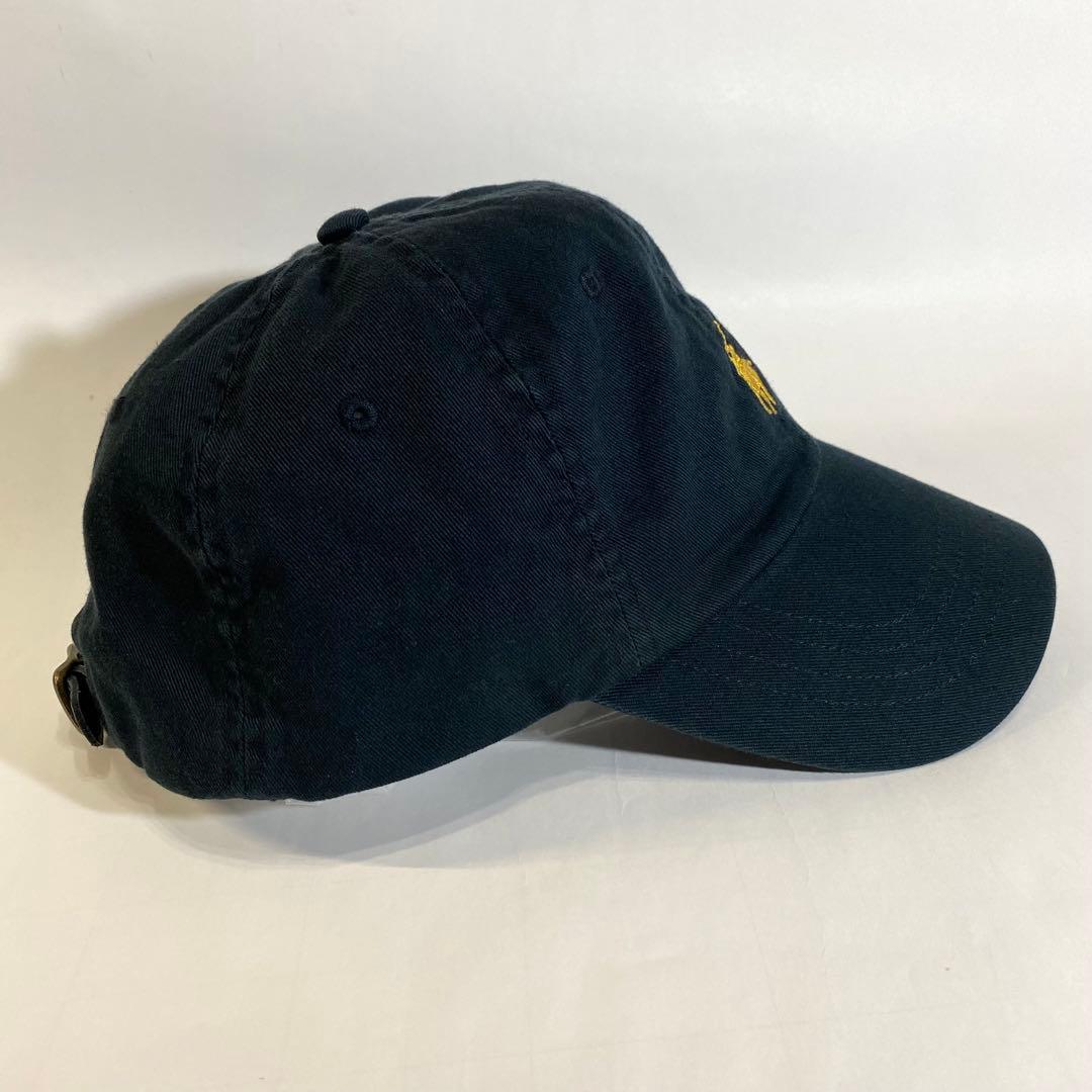 POLO RALPHLAUREN ポロ ラルフ ポニー 6パネルキャップ 黒 金