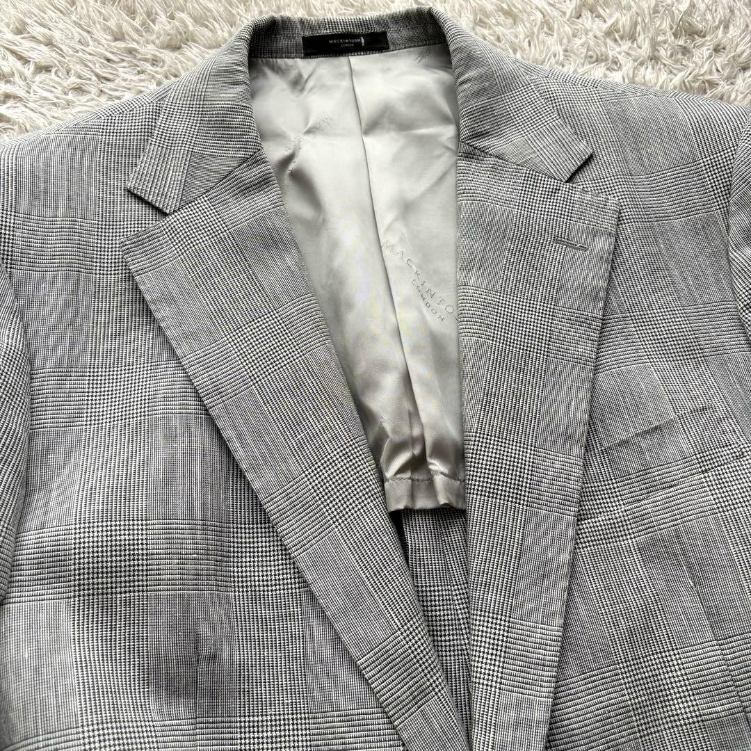 ★リネン混合★ MACKINTOSH LONDON グレンチェック 日本製 L