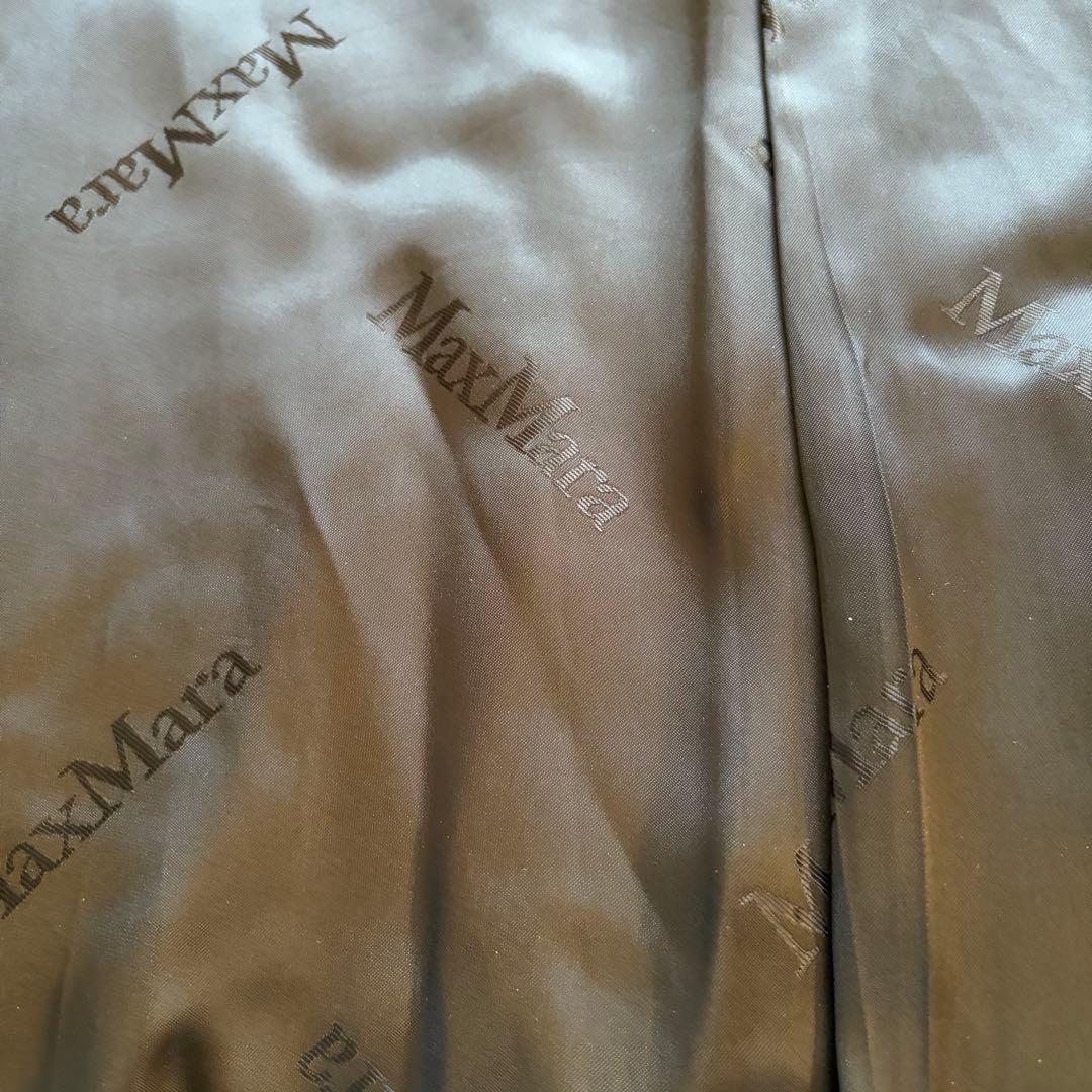 Max Mara 白タグ カシミヤ100% ベルト ロングコート 黒 Lサイズ