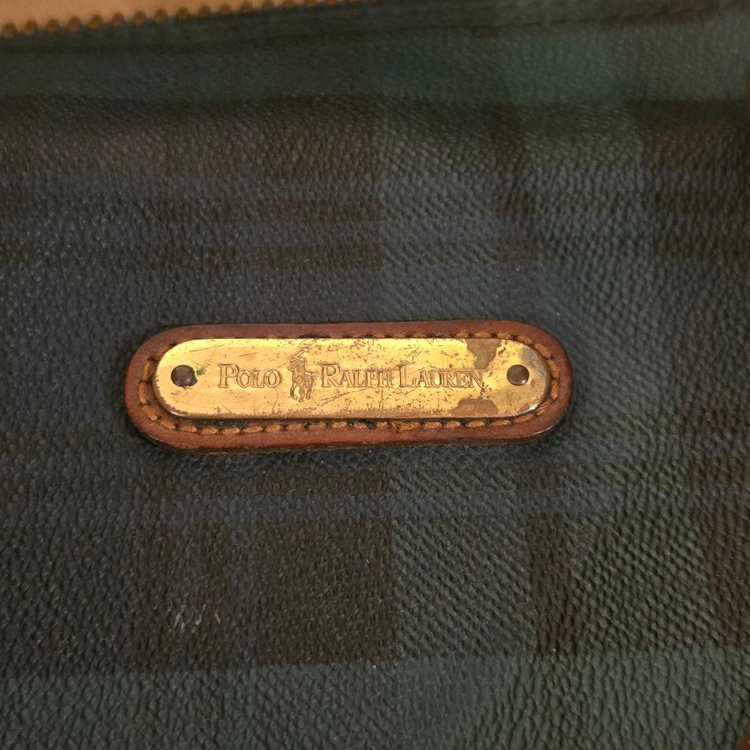 【Polo Ralph Lauren】 ボストンバッグ　ダークグリーン　チェック