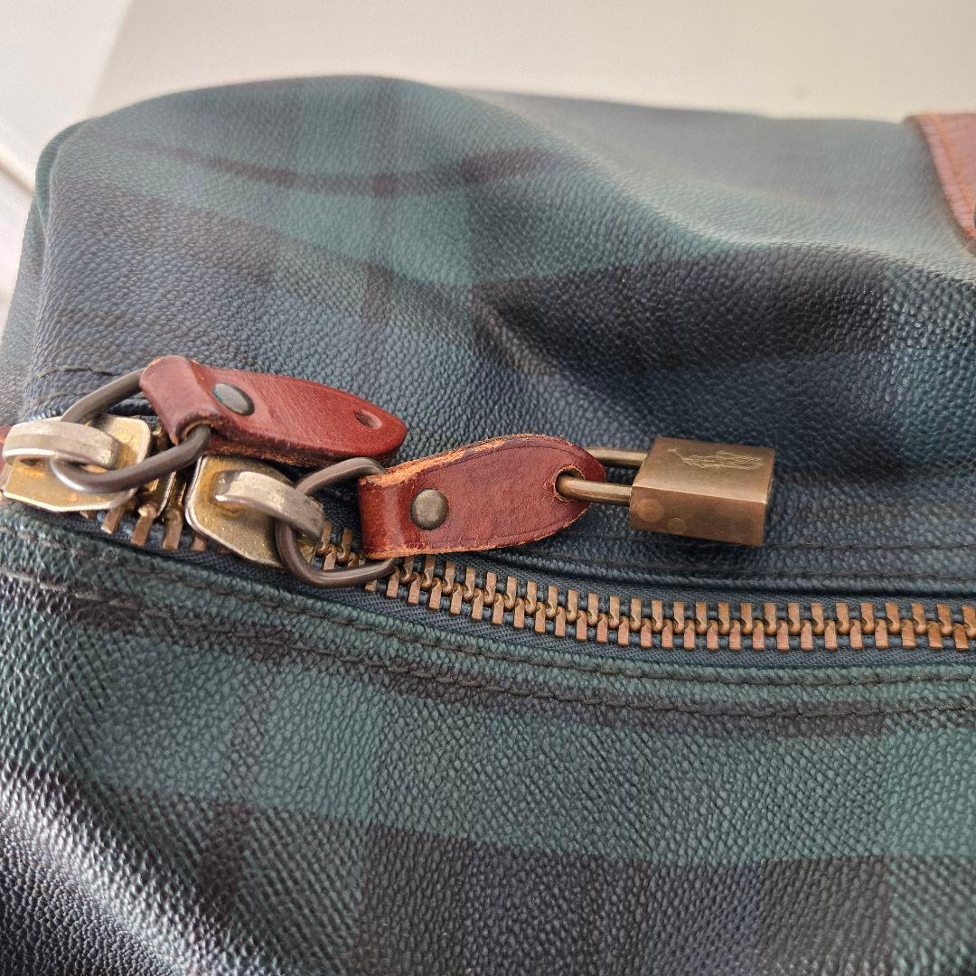 【Polo Ralph Lauren】 ボストンバッグ　ダークグリーン　チェック