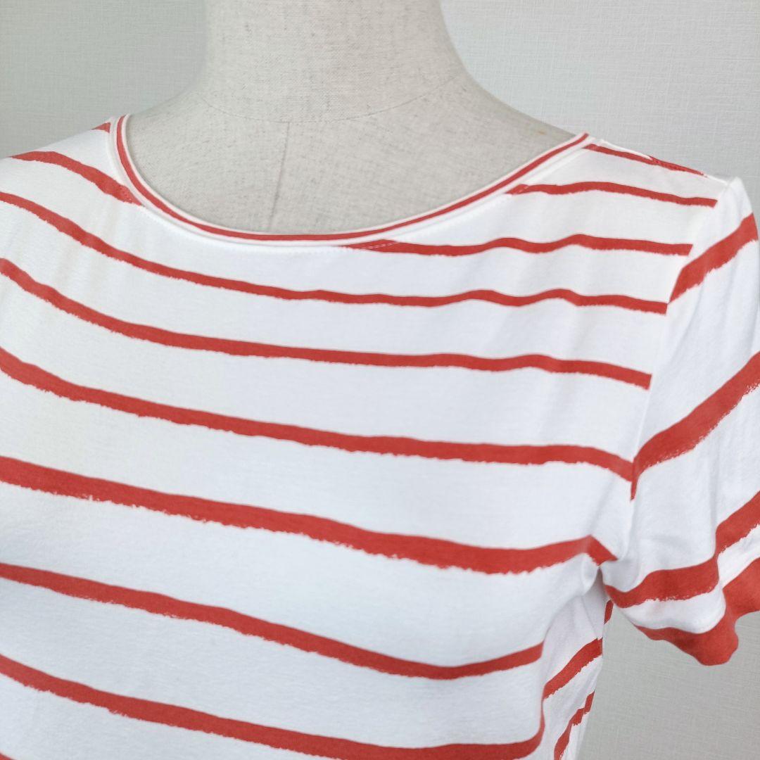 【a1393】HERMES エルメス 美品 半袖 Tシャツ ボーダー M