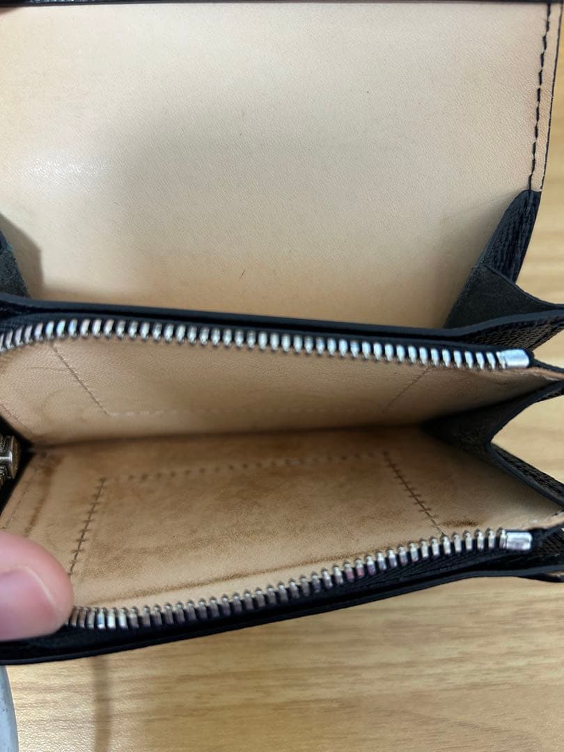 Hender scheme flap billfold black 数回使用極美