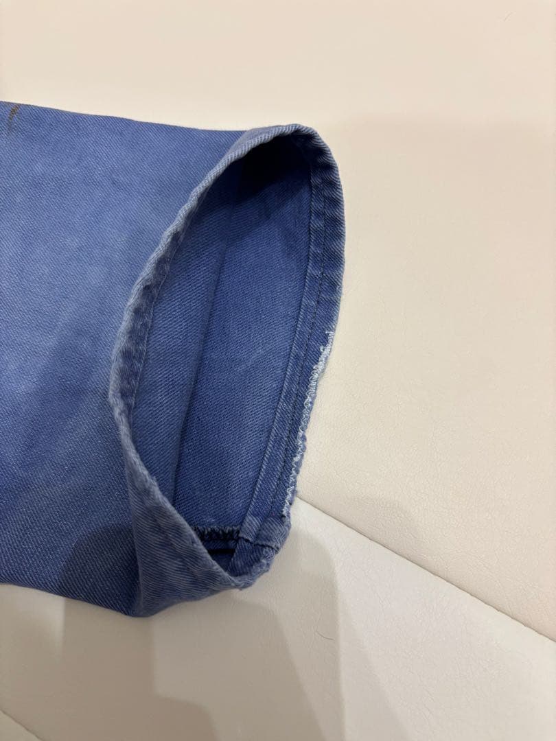 ヴィンテージ デニムカバーオール スヌーピー 手縫い刺繍