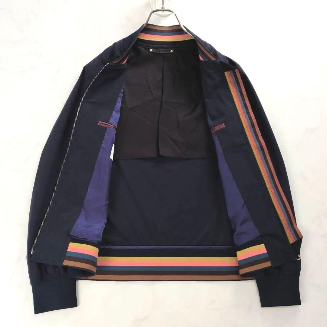 【美品✨】ポールスミス MA-1ブルゾン ストレッチ ネイビー L