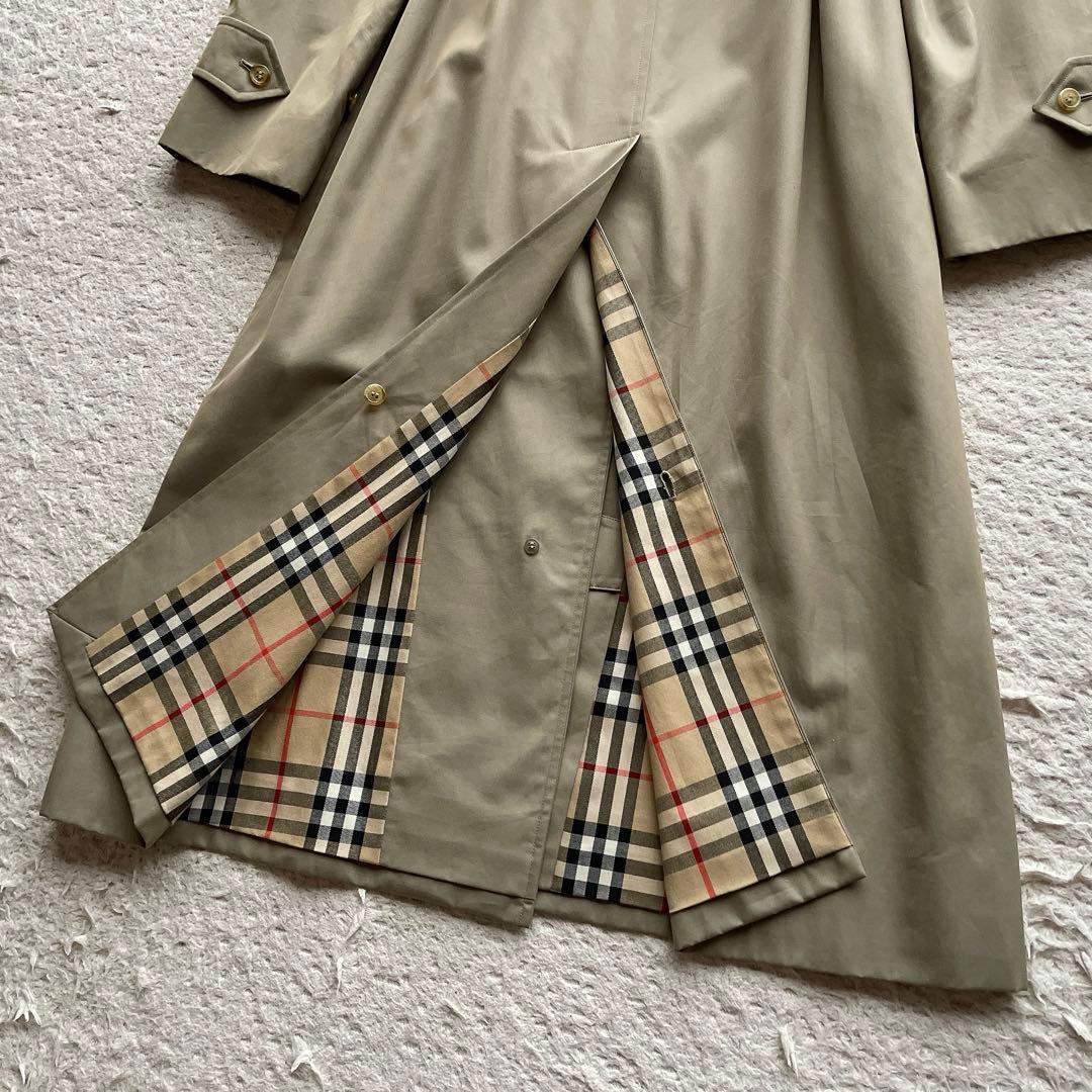 【着丈111cm】バーバリー トレンチコート ノバチェック ベルト ベージュ L