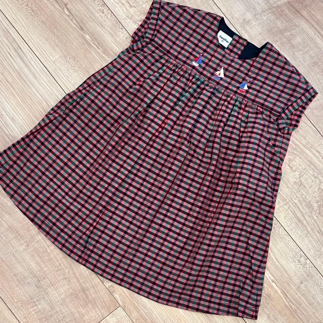 【美品】ファミリアワンピース90cm familiar