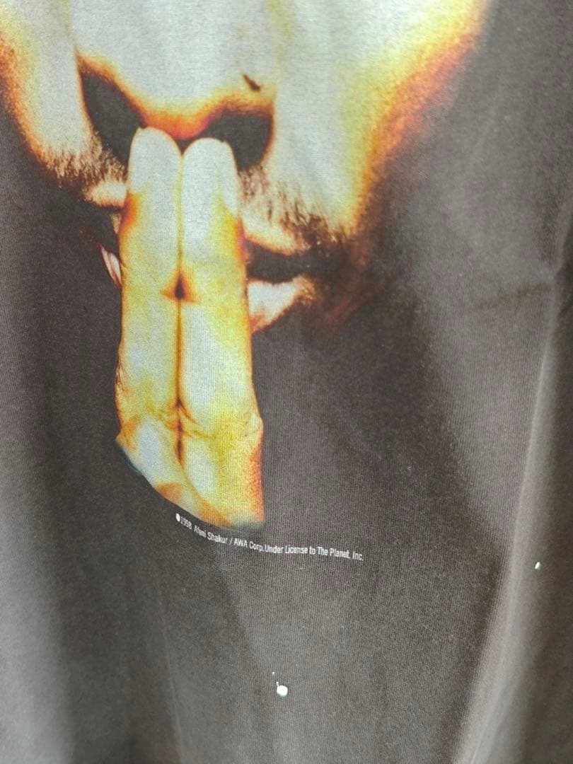 新品未使用2PAC ラップテーマウォッシュ加工 ヴィンテージTシャツS–XL