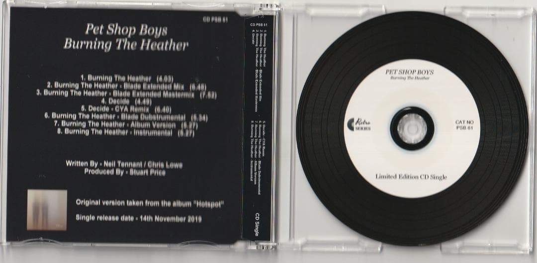 Pet Shop Boys　Burning The Heathe　リミックスCD