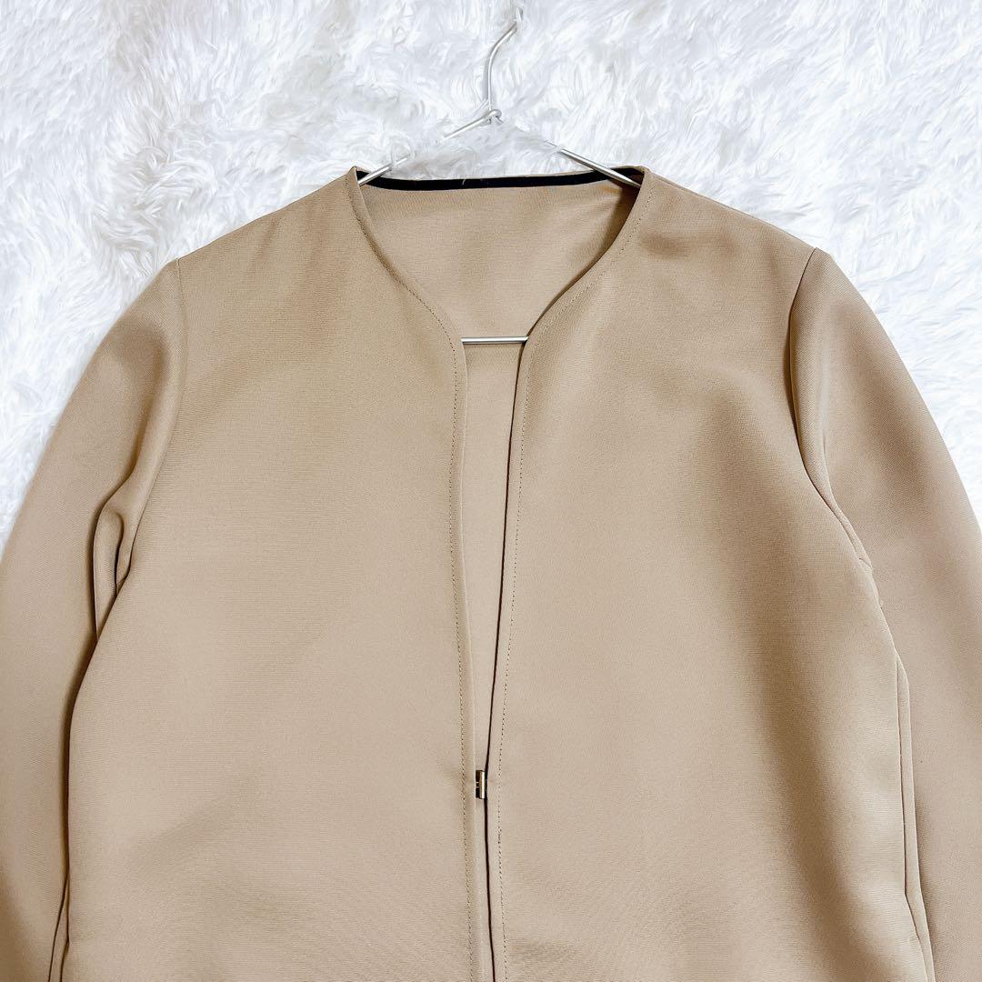 【うさぴょん】【極美品】ジェンヌ　クラシカルロングジャケット　ノーカラー