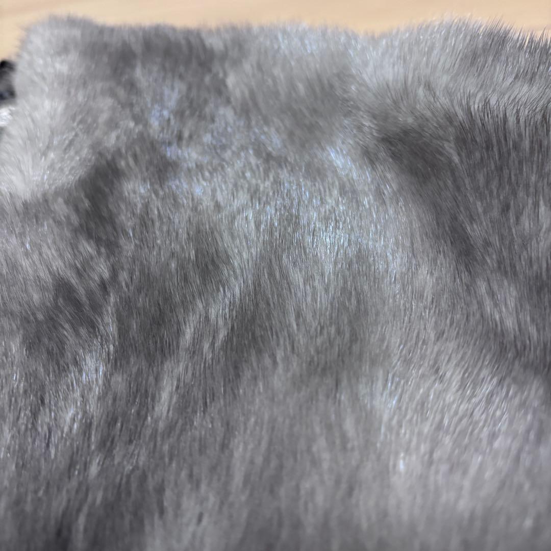 高級 White Mink TOKYO サファイアミンク リアルファー ショール