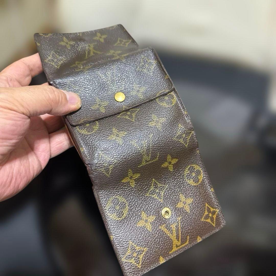 ⑨★在庫セール/良品 ♪モノグラム Wホック折財布