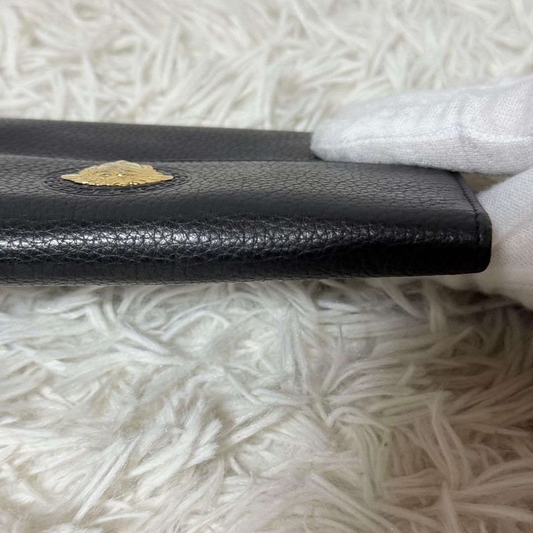 未使用✨VERSACE ヴェルサーチ　メデューサ　レザー　三つ折り財布　ブラック