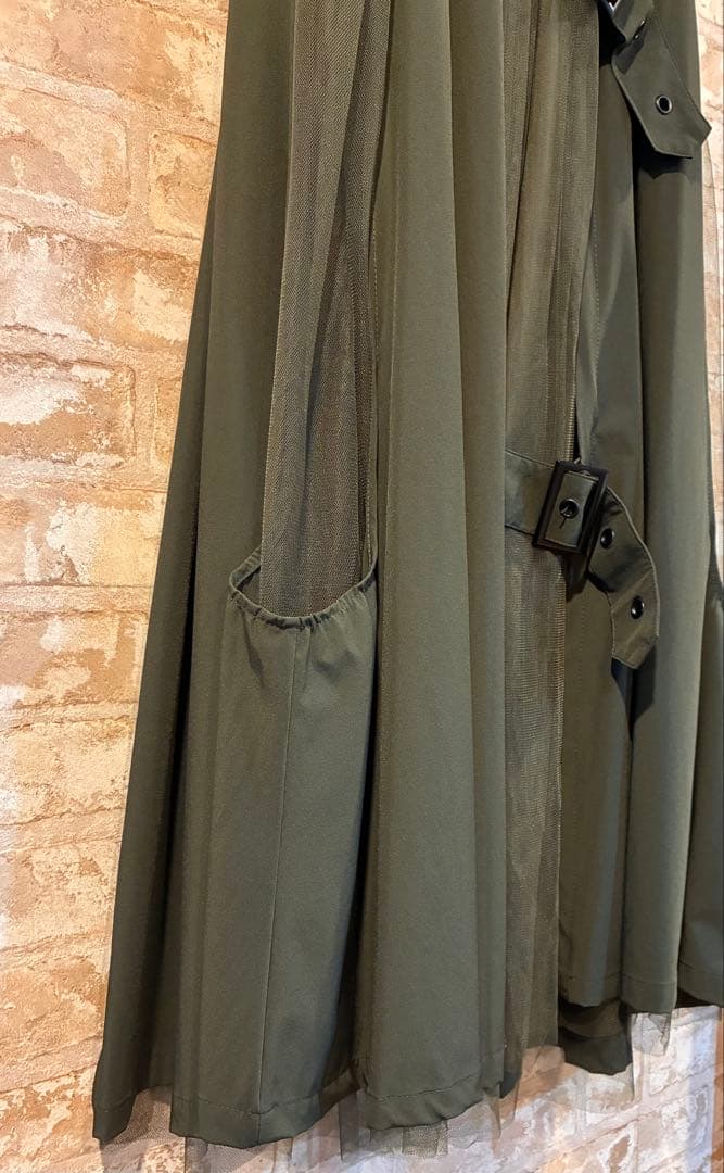 【★新品タグ付き】Lasud カーキ　ミリタリースカート！おっしゃれ〜！！