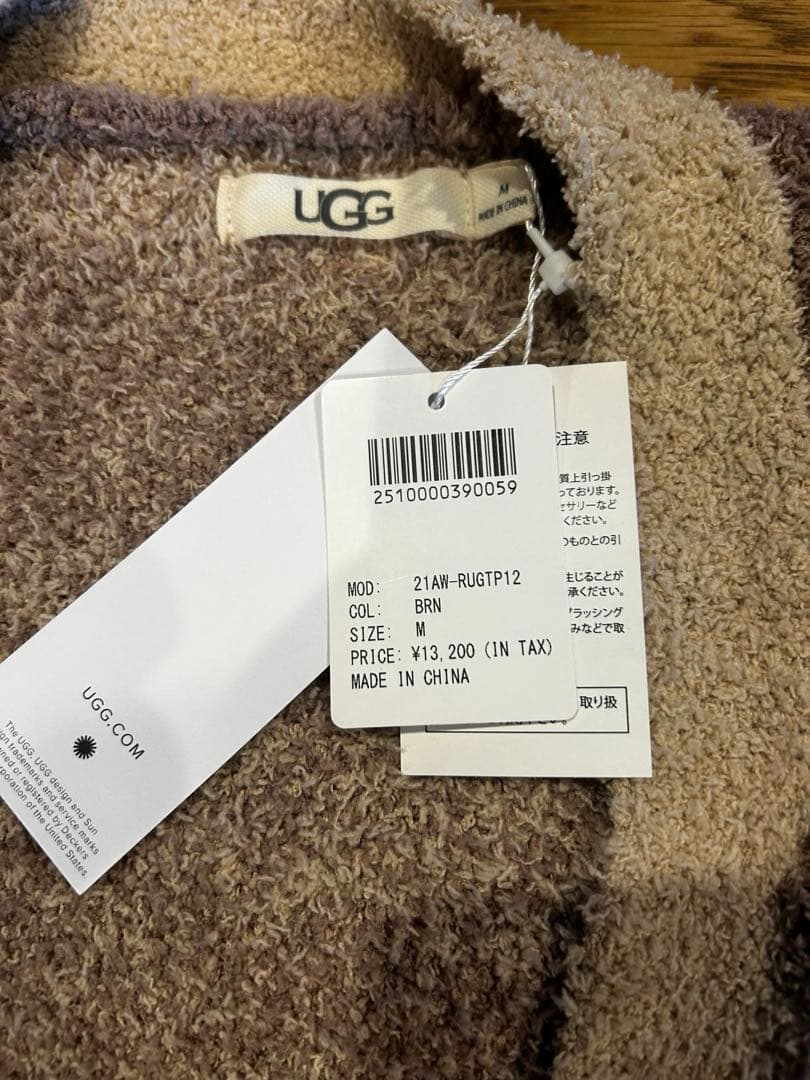 2*様 UGG ロゴ入りフリースロングカーディガン Mサイズ
