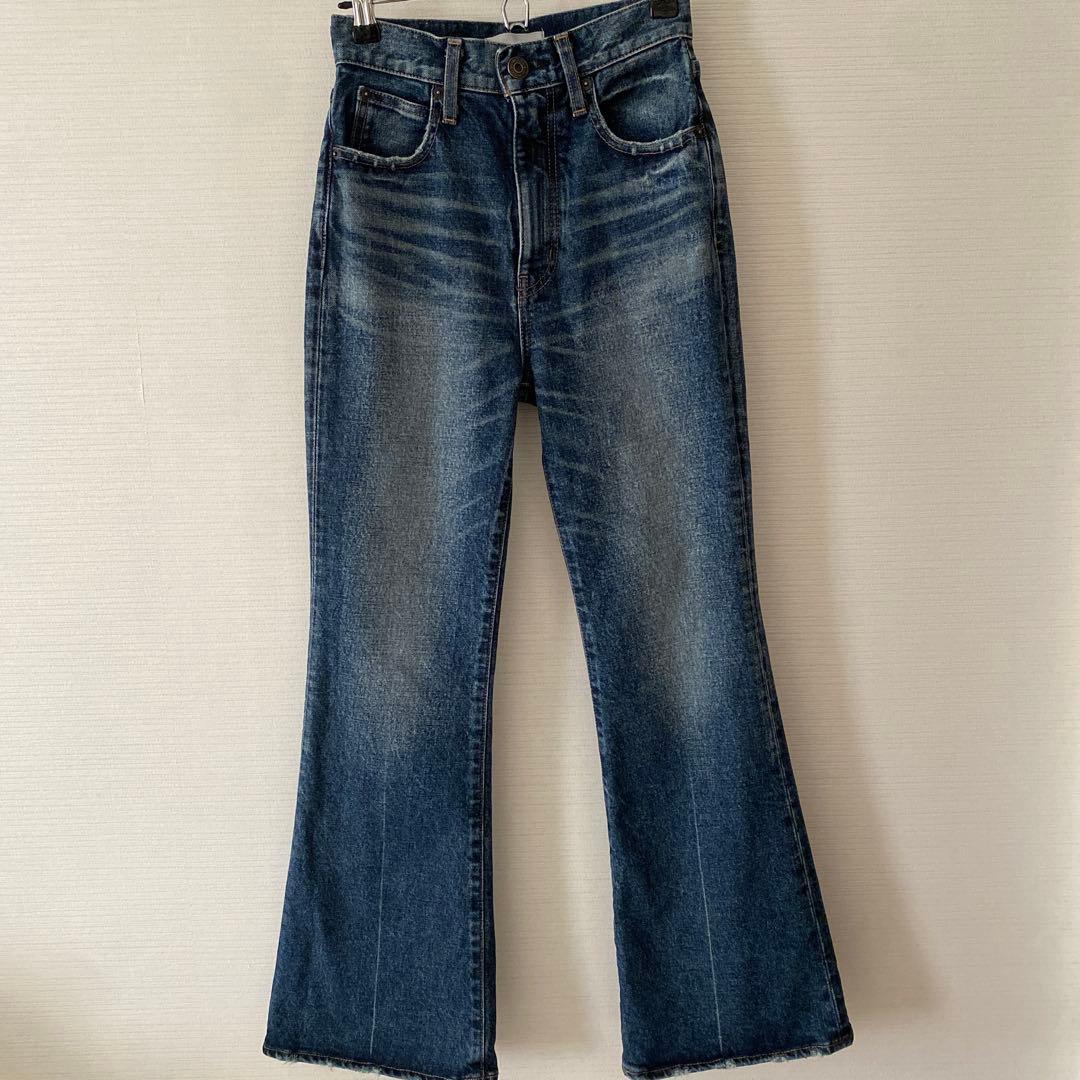 パンツ moussy MVS D/BLU FLARE 24inch
