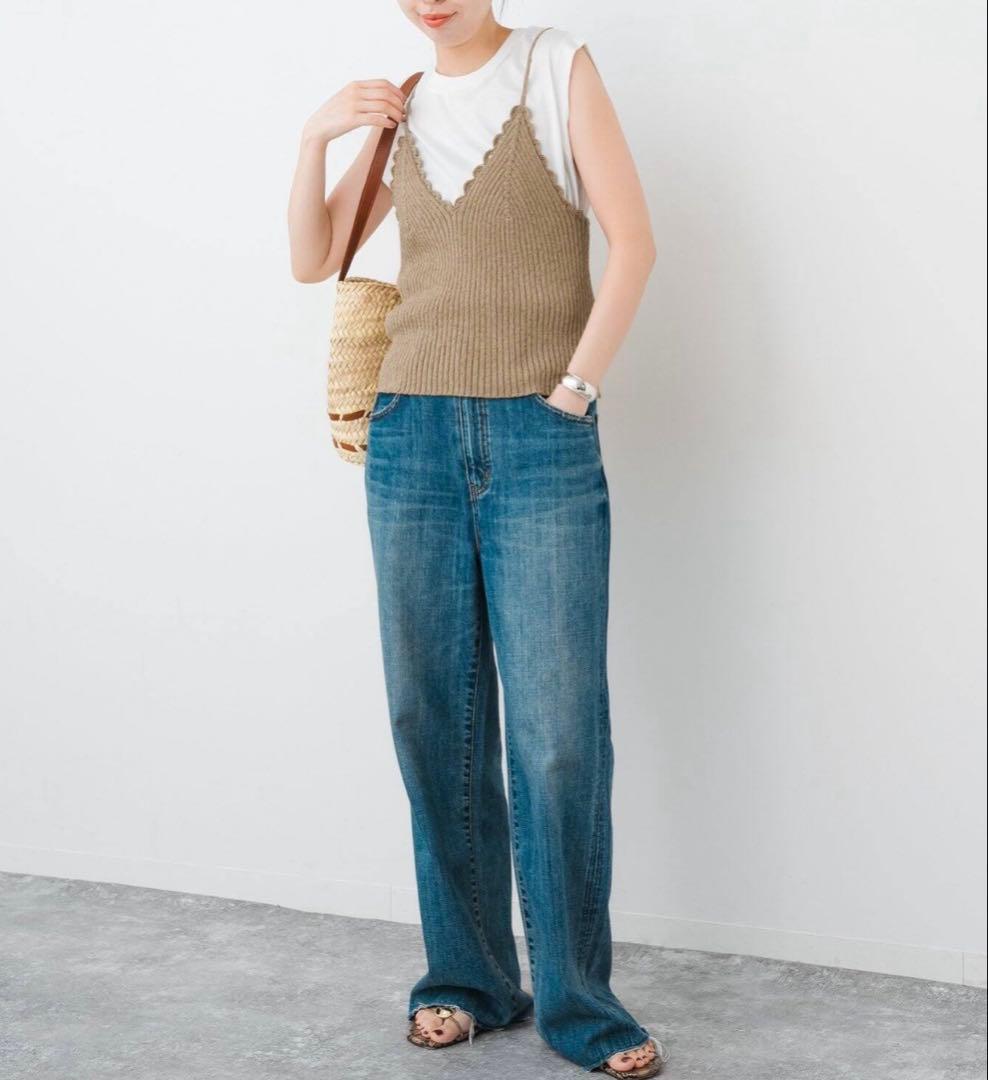 Spick & Span フリルニットキャミソール