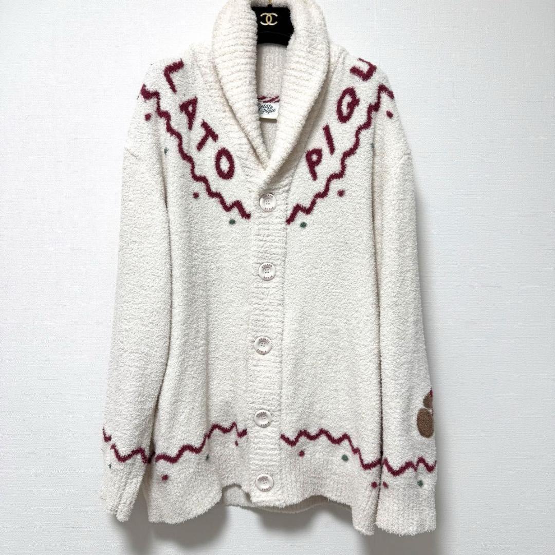 極美品✨ジェラートピケ　ホリデー　ノルディックショールカラー　カーディガン　ML