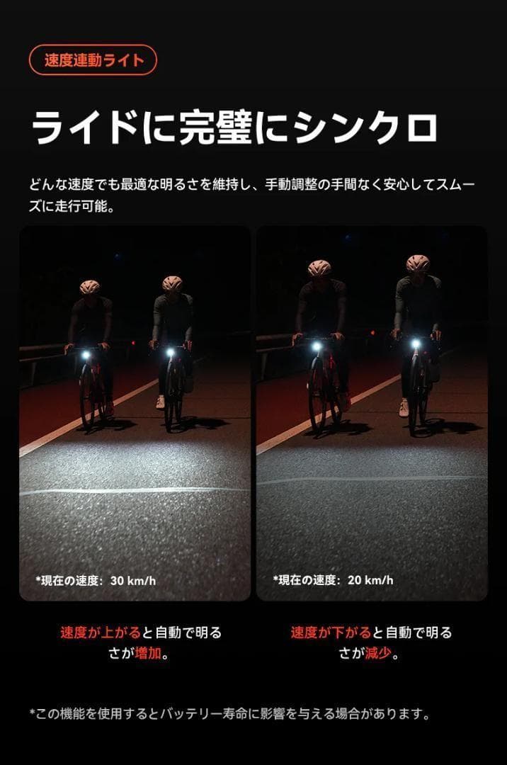 アイジーピースポーツ（iGPSPORT）VS1800S スマートフロントライト