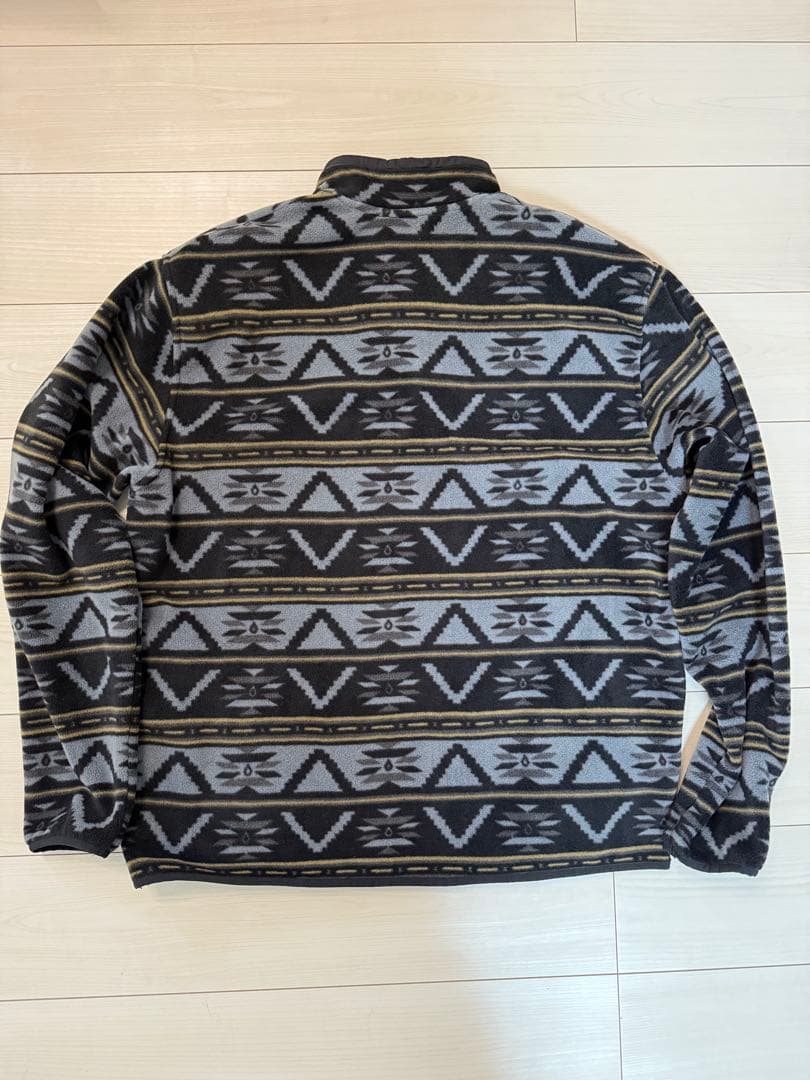 VOLCOM 幾何学模様 ハーフジップ トップス フリース XL