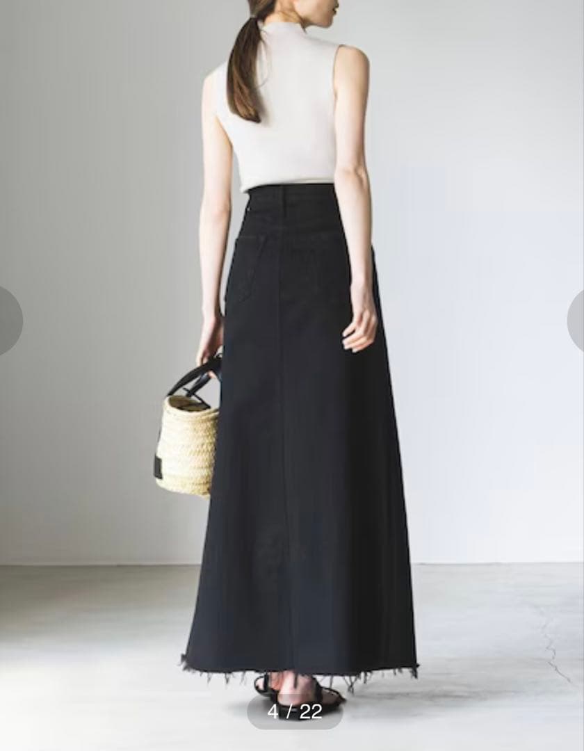 【未使用品】MOTHER/マザー/サークルマキシデニムスカート/size25/黒