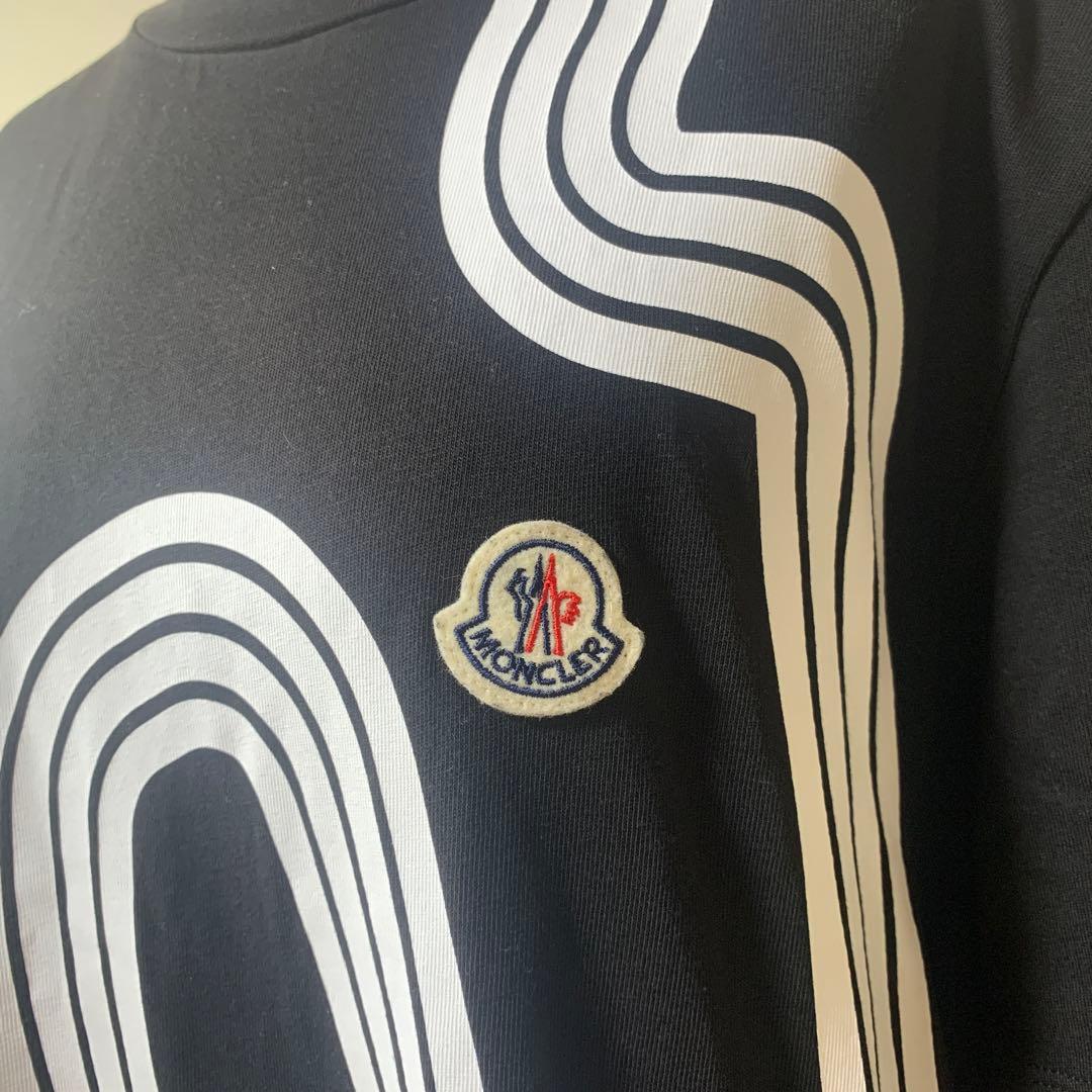 ○Moncler モンクレール 黒 半袖 サーキットTシャツ グラフィック