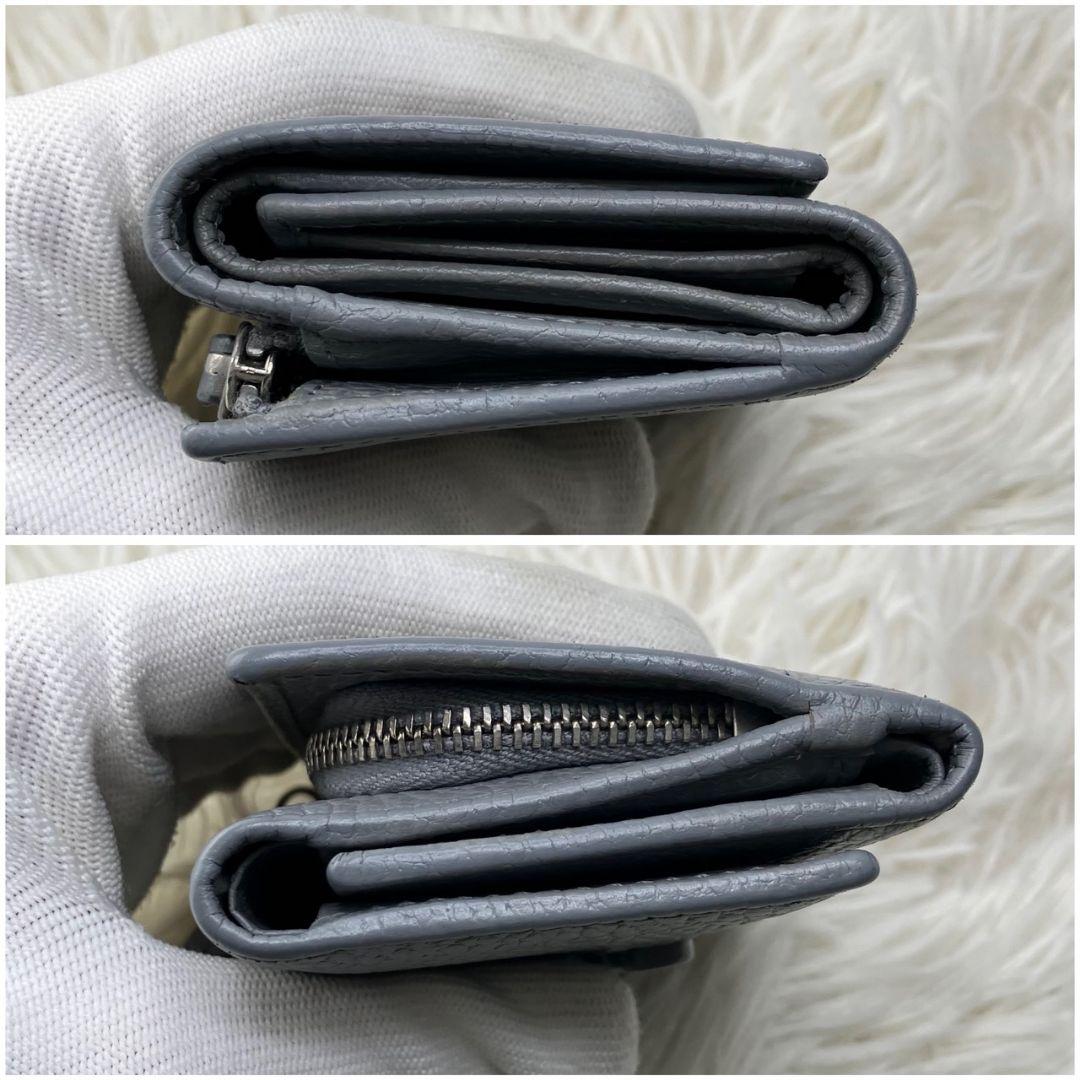 ✨極美品✨GUCCI 三つ折り　財布　プチマーモント　GGエンブレム　グレー