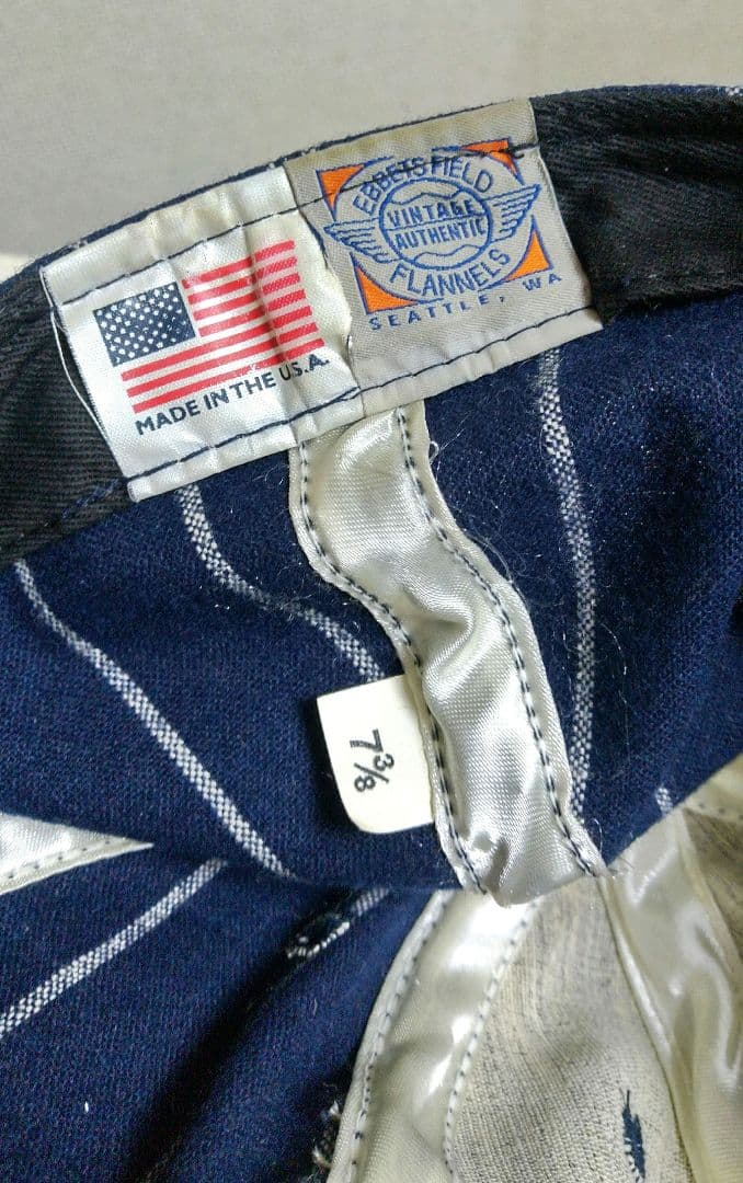 エベッツフィールドフランネルズ キャップ ストライプ USA製 ウール