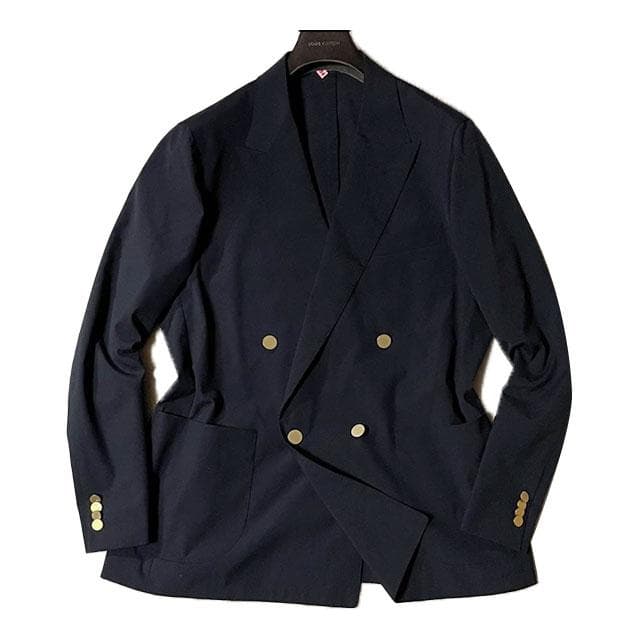 ユナイテッドアローズ × 御幸毛織 ダブル紺ブレザー XL 美品 金ボタン