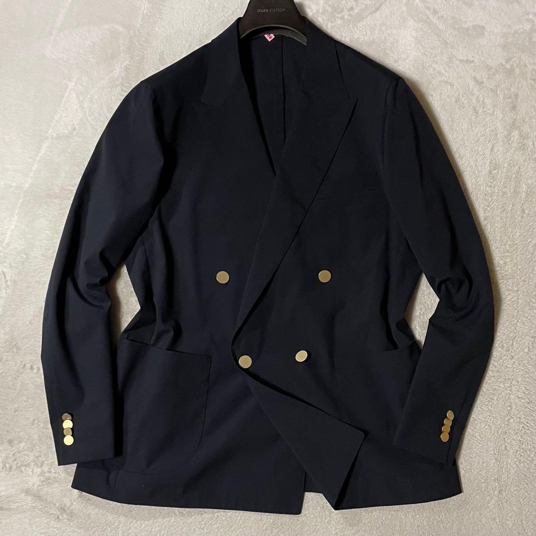 ユナイテッドアローズ × 御幸毛織 ダブル紺ブレザー XL 美品 金ボタン