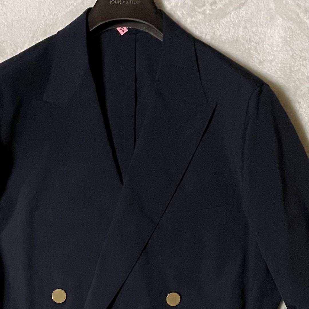 ユナイテッドアローズ × 御幸毛織 ダブル紺ブレザー XL 美品 金ボタン