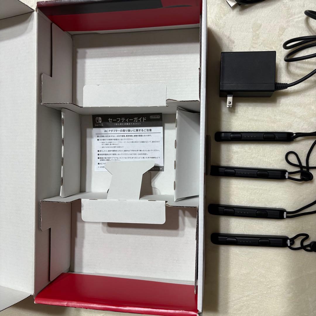 美品　Nintendo Switch 本体 青/赤 箱、Joy-Con付き