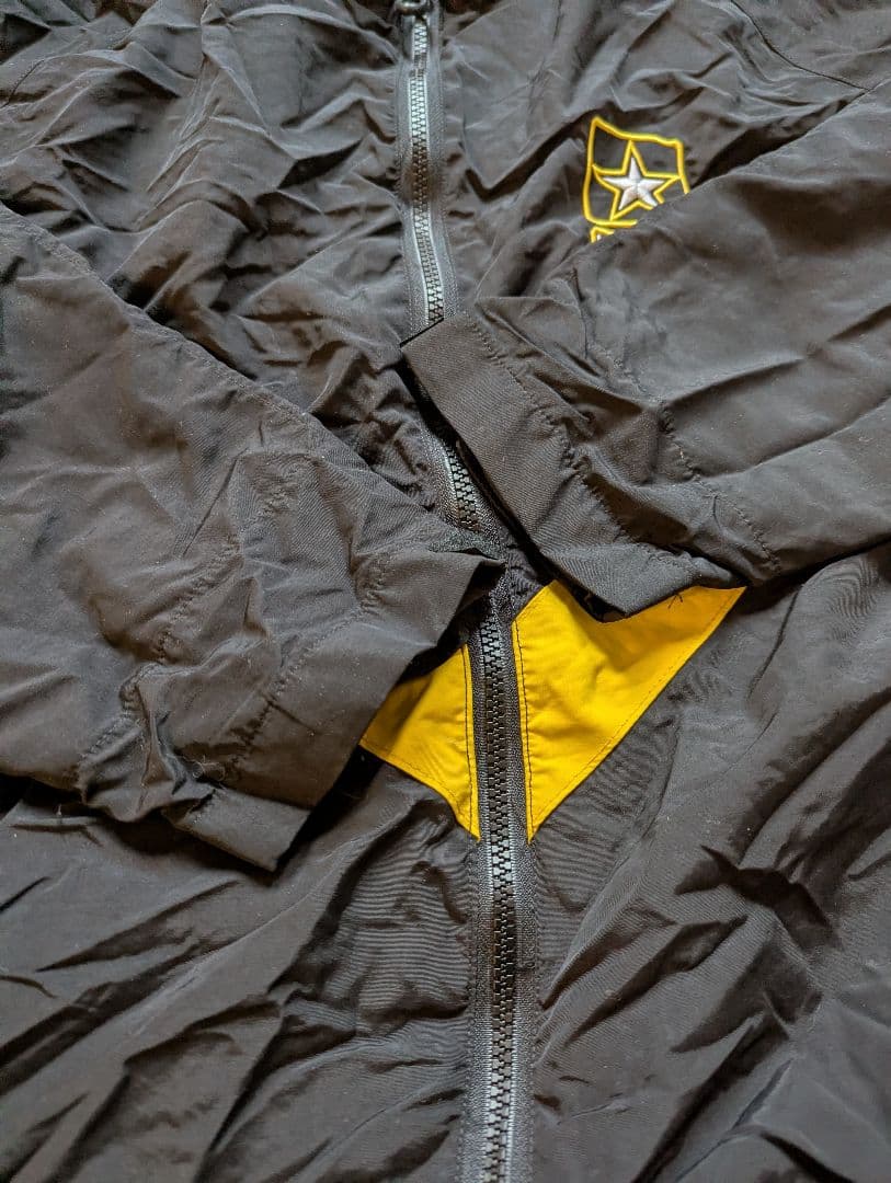 米軍 ARMY APFU トレーニングジャケット ナイロン ブラック USED