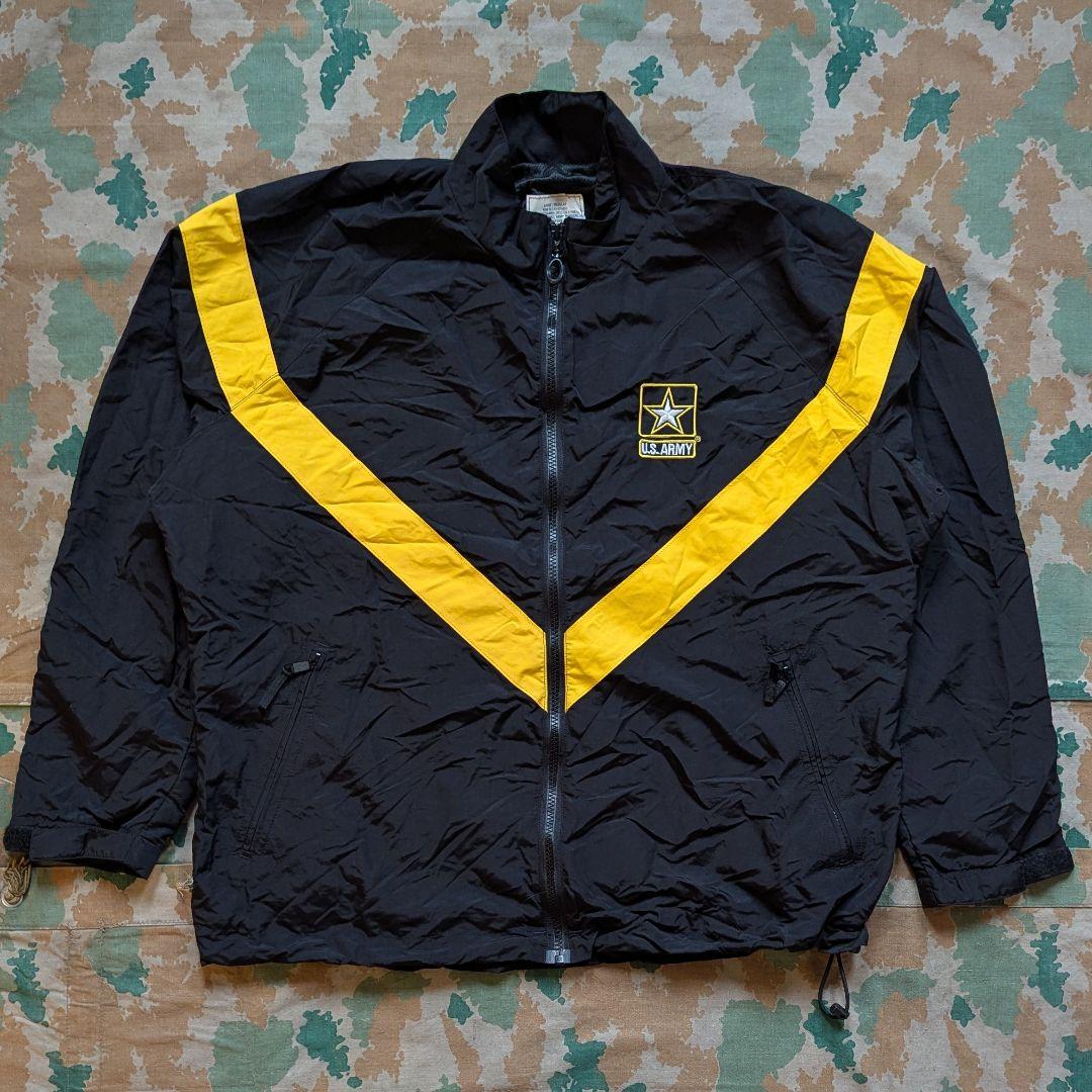 米軍 ARMY APFU トレーニングジャケット ナイロン ブラック USED