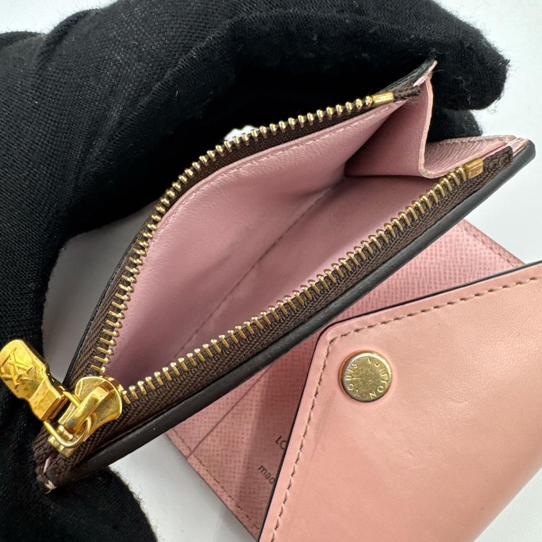 ルイヴィトン ポルトフォイユ・ゾエ モノグラム 三つ折り財布 ローズバレリーヌ