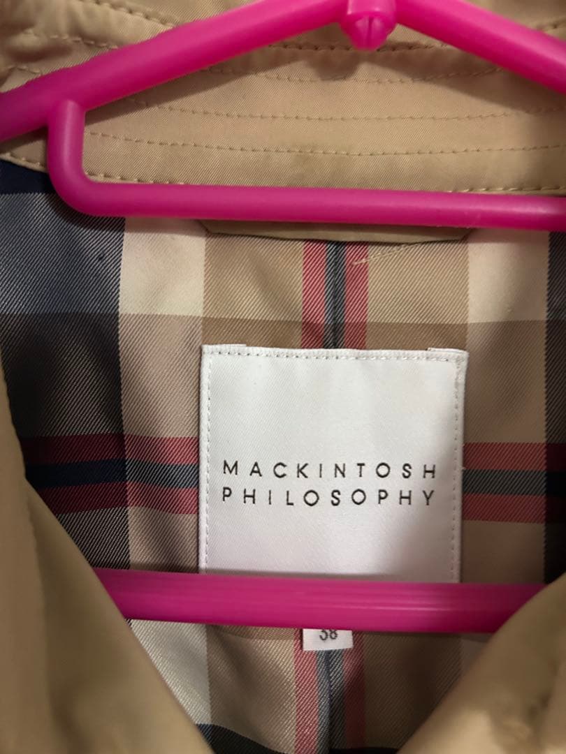 マッキントッシュフィロソフィー　撥水 花粉防止 トレンチコート 38 ベージュ