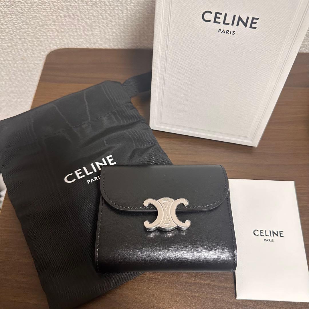【新品】 CELINE セリーヌ スモール フラップウォレット トリオンフ 財布