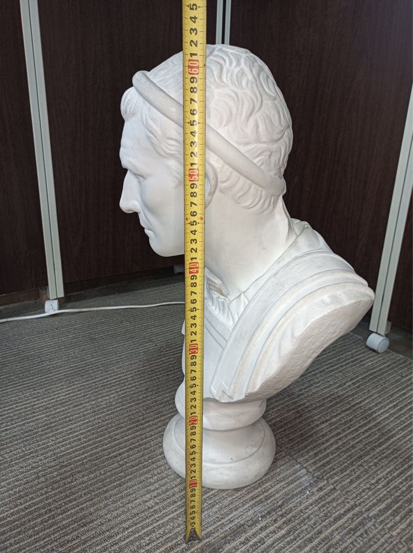 [八5789] 石膏像　アンティオコス3世　高さ約64㎝※欠けている部分あり