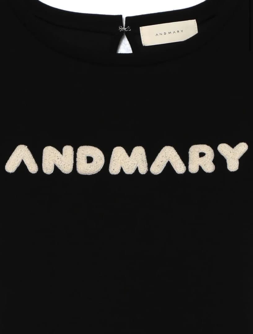 andmary Mary logo tops ブラック アンドマリー tops