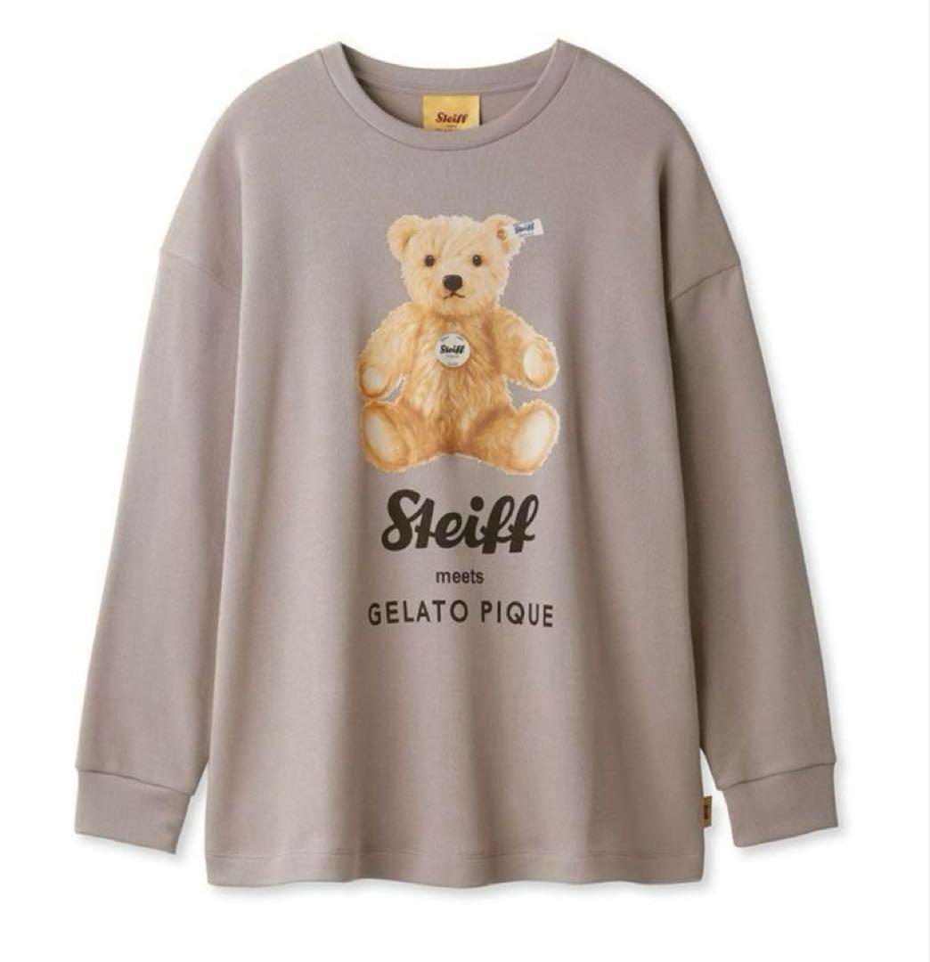 ジェラートピケ　シュタイフ　ワンポイントロングTシャツ＆総柄ネルロングパンツ