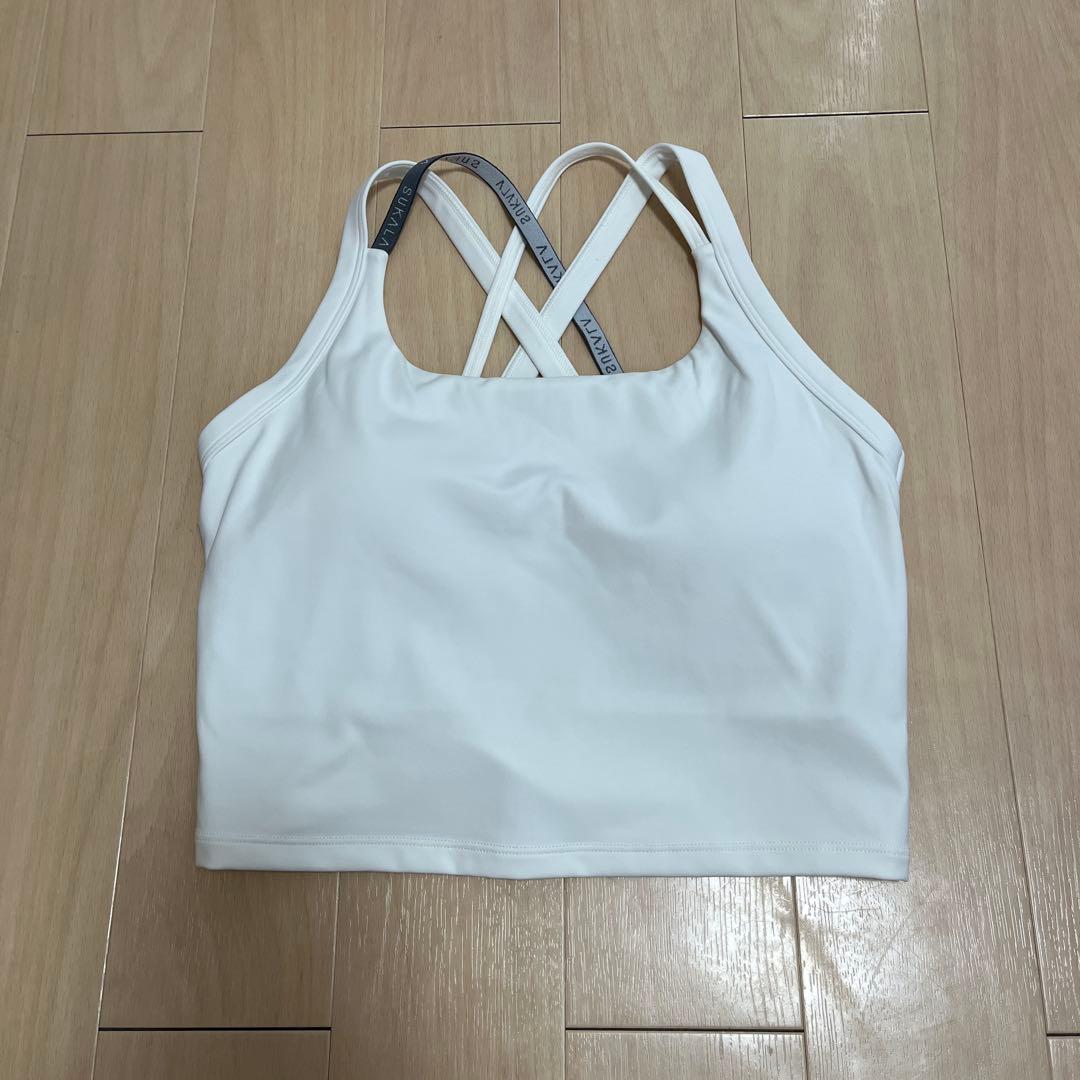 【SUKALA】ベーシッククロスロゴブラトップ 白 Mサイズ