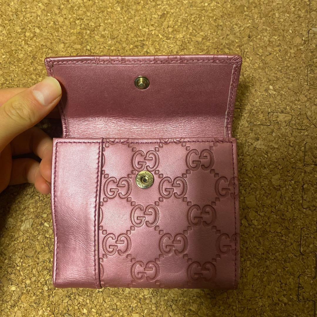 GUCCI ピンク 二つ折り財布