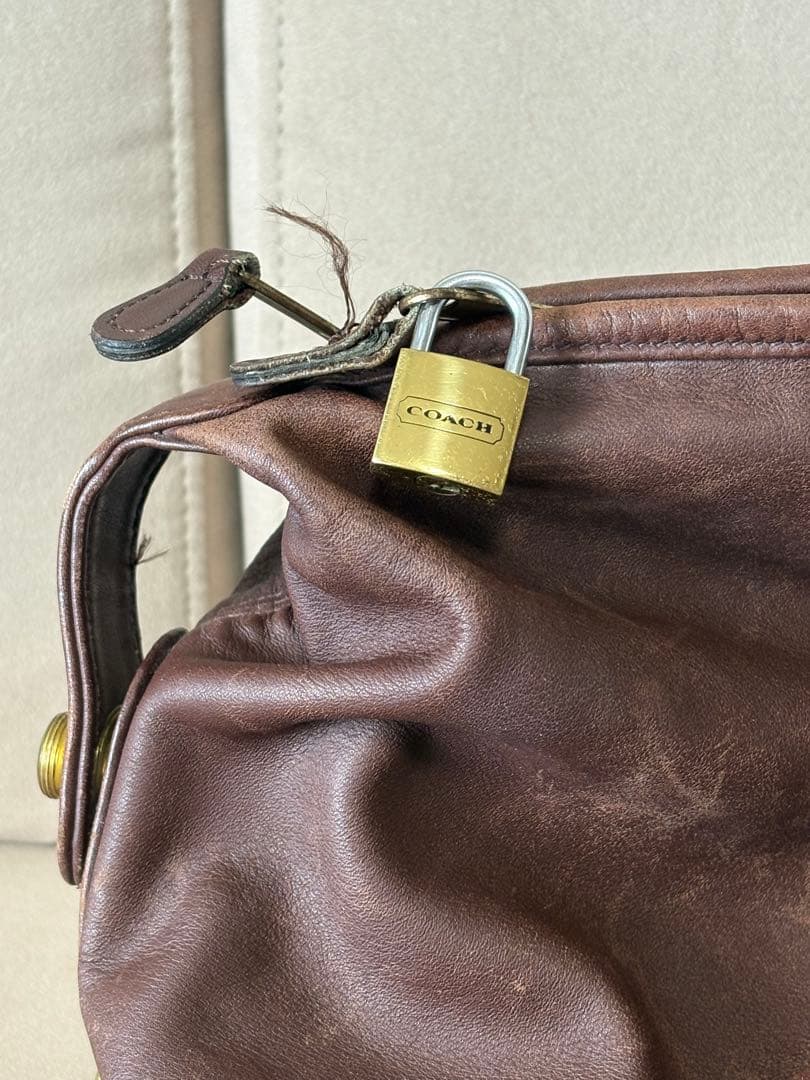 COACH オールドコーチ　米国製ボストンバッグ0502ダークブラウン