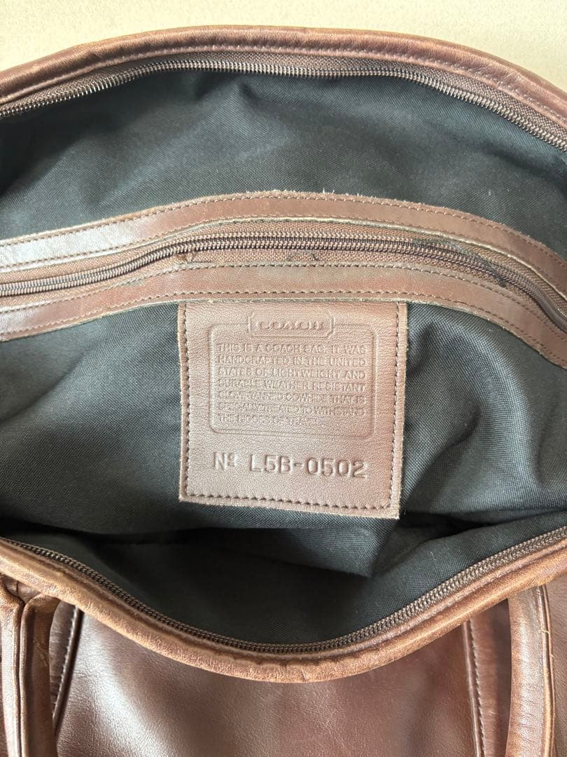 COACH オールドコーチ　米国製ボストンバッグ0502ダークブラウン